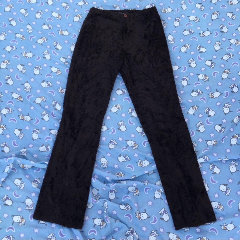 90S FUZZY BROWN PANTS